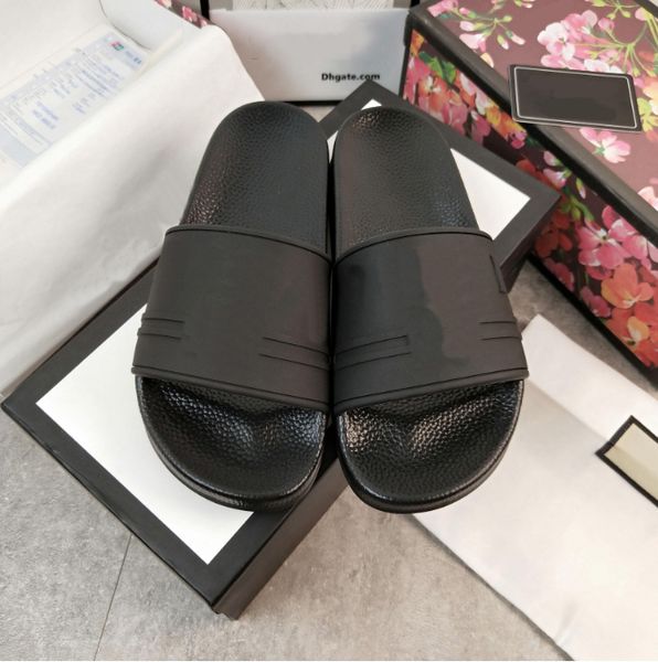 

Classic Luxury Sandals Summer Beach Slippers Original Box 2023 Design Rubber Slippers Mens Womens Flat Shoes Tiger Bee Flower bloom brocade sliders, Light tan