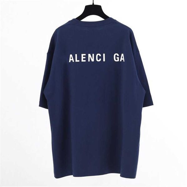 

80% off factory outlet online high edition summer new fashion family front back letter print men's and women's short sleeve t-shir, White;black