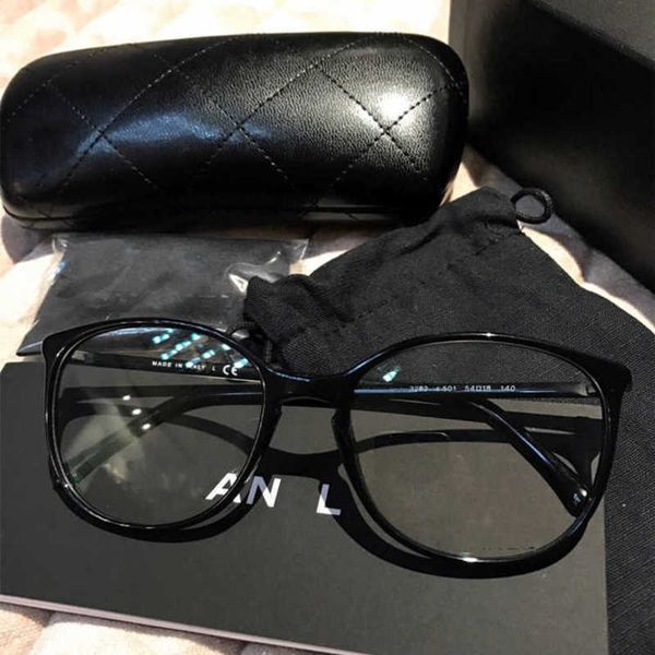 

luxury designer new men's and women's sunglasses 20% off small fragrance plain spectacle 3282 the same black ultra light thin flat, White;black