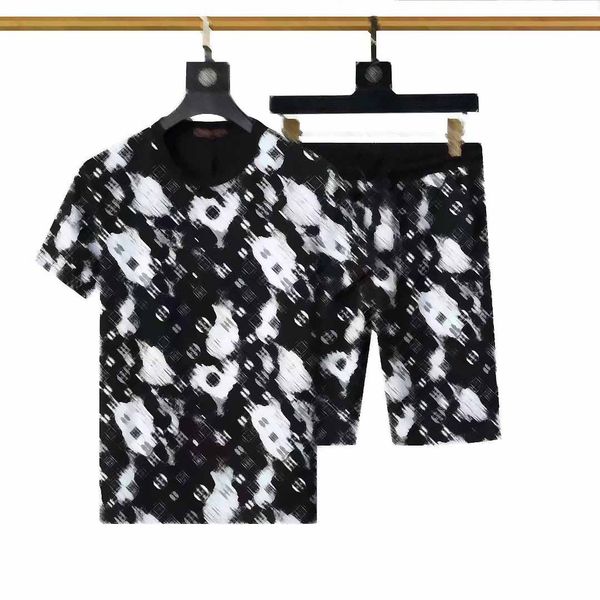

summer brand sweatshirt designer men tracksuit outerwear mens tees short sleeve shorts fashion men s summer shorts sets sweat suit, Gray