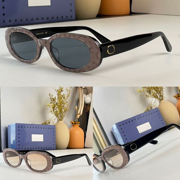 

small frame ladies sunglasses men summer 0961 style anti-ultraviolet retro plate oval fashion travel glasses men luxury contrast enhancing l, White;black