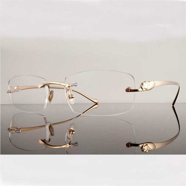 

luxury designer sunglasses 20% off square metal eyeglasses clear transparent panther men optical frames women fill prescription pchromic gla, White;black