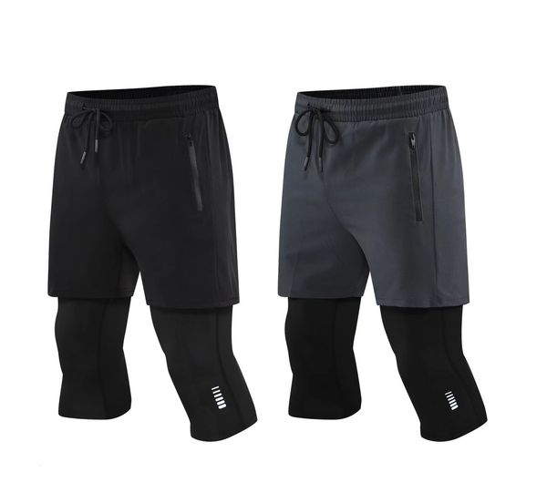 

men's shorts summer camo sport pants mens 2 in 1 workout running training pants gym fitness jogging shorts quick-dry elastic men leggin, White;black