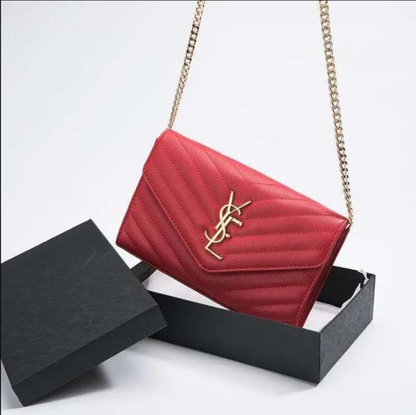 

2023 women bag handbag flap silver chain shoulder bags luxury designers tote lady clutch messenger evening crossbody purse sainte laurent sa