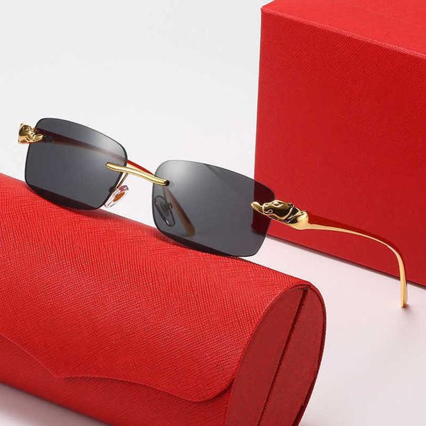 

10% off luxury designer new men's and women's sunglasses 20% off copper for men women fashion leopard head can match myopia, White;black