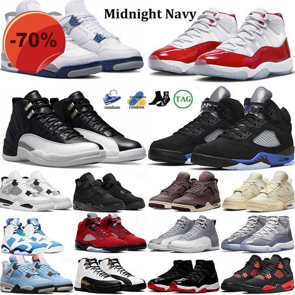 

shoes basketball men women jumpman 4 5 6 11 12 13 military navy black cat bred cherry metallic silver fire red unc cool grey racer blue 4s 5