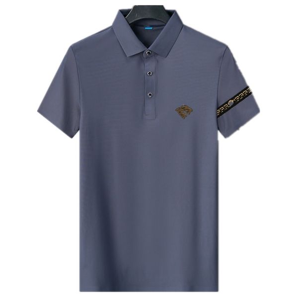 

designer french men's polo shirt men's t-shirt fashion clothing embroidery letter business short sleeve kassick t-shirt skateboard, White;black