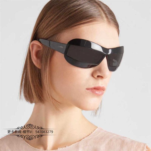 

luxury designer new sunglasses future sci tech fashion inset red same type concave spr30y, White;black