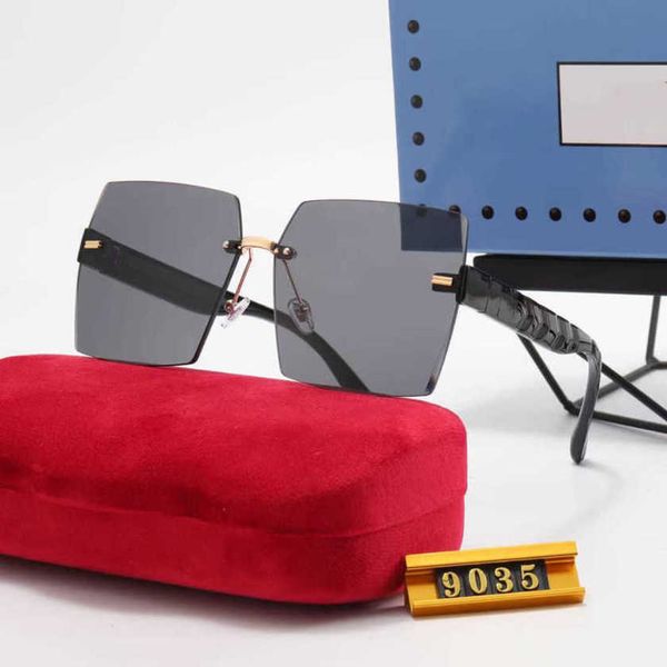 

40% off luxury designer new men's and women's sunglasses 20% off overseas street travel fashion glasses 9035, White;black