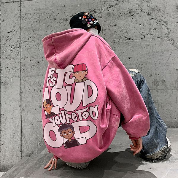 

women's hoodies sweatshirts y2k oversized pink letter anime hoodie print sweater high street grunge sweatshirts harajuku goth streetwea, Black