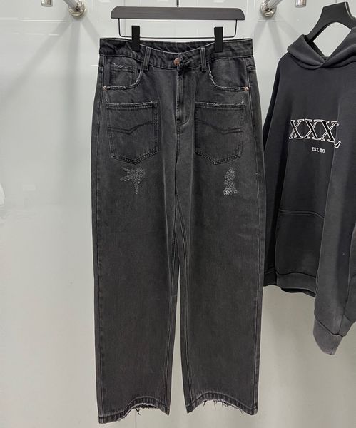 

men's plus size pants 2022ss unwashed selvedge mens raw denim jeans indigo small quantity wholesale price japanese style cotton japan r, Black;brown