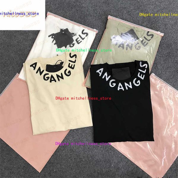 

23ss new t shirt neckline letters round neck cotton loose black white street versatile men women spring summer short sleeve, White;black