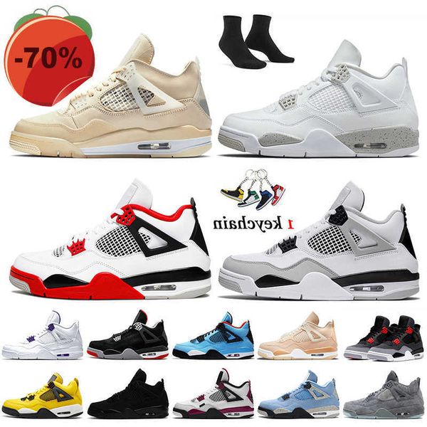 

4 jumpman basketball shoes 4s white oreo sail 2023 og military black fire red women mens trainers infrared shimmer university