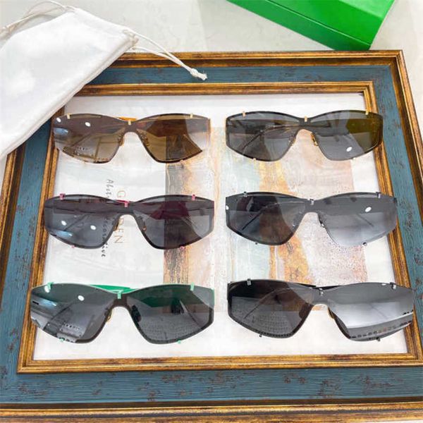 

luxury designer sunglasses 20% off ins wind connected lens small frame cat's eye protection bv1165s, White;black