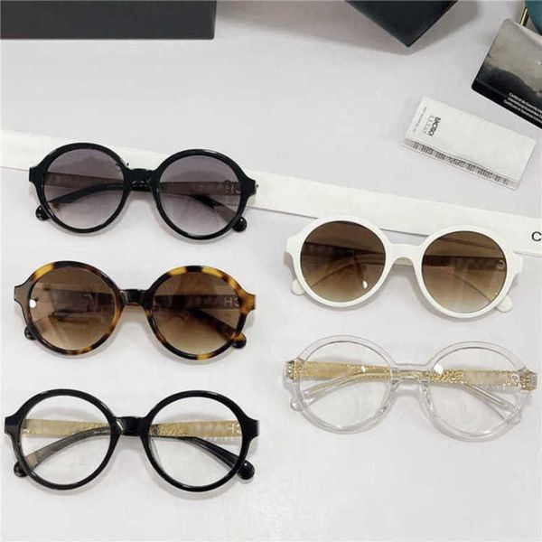 

luxury designer sunglasses 20% off xiaoxiang's fashion simple round frame covers face shows thin ch5441, White;black