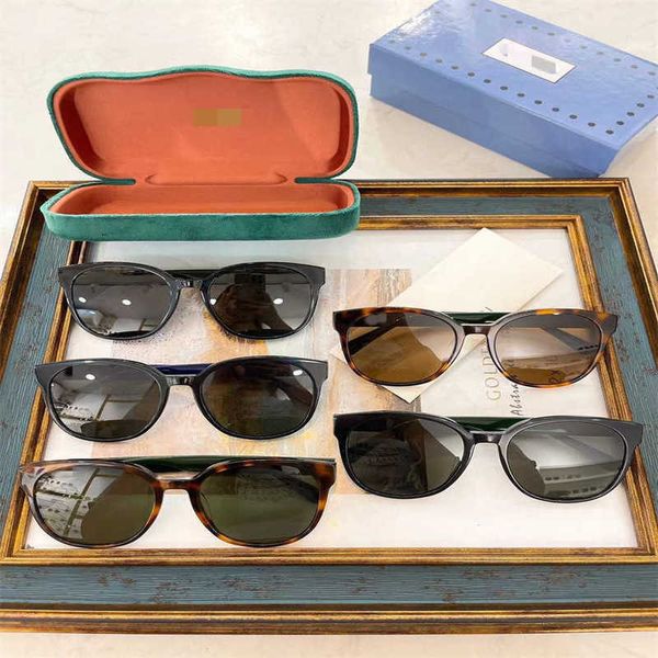

luxury designer new men's and women's sunglasses 20% off family plate ins net red same style round frame fashionable for men women, White;black