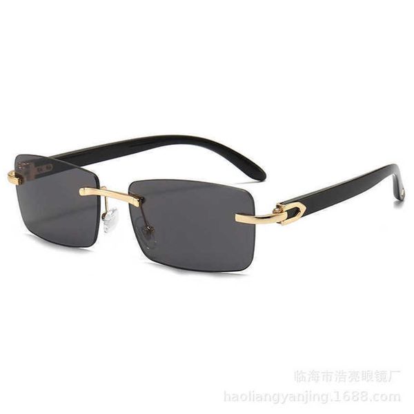 

luxury designer fashion sunglasses 20% off frameless trimming fashion net red progressive color street shot, White;black