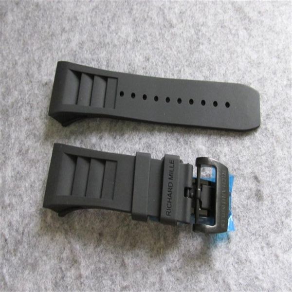 

soft band rubber strap for rafael nadal ntpt rm27 rm35 rm055 rm50 etc watch bracelet band belt sea accessory repair234g, Black;brown