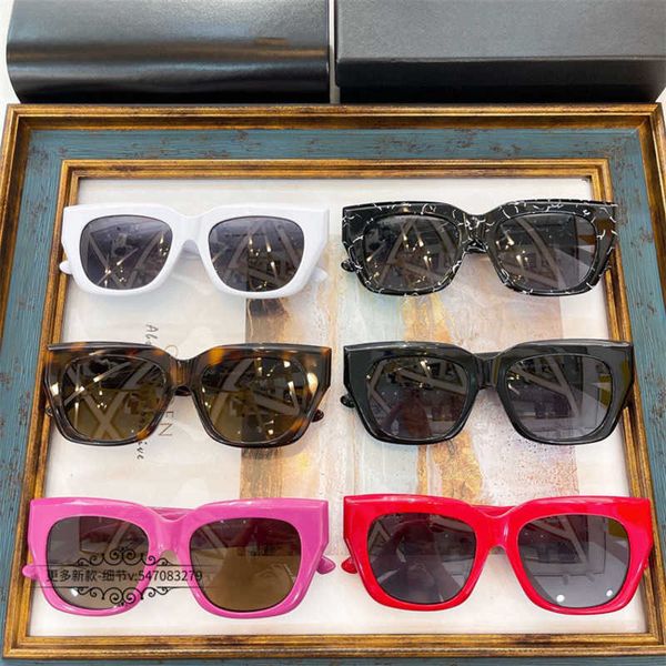 

luxury designer new men's and women's sunglasses 20% off square plate ins net red same fashion women, White;black