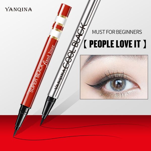

12pcs black fast dry liquid eyeliner pen waterproof makeup women matte eye liner pencil smooth lasting eyes cosmetics beauty tools
