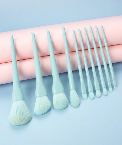 

10pcsset candy colors makeup brushes set professional eyeshadow eyebrow foundation powder blush blending brushes cosmetic tool op6995250