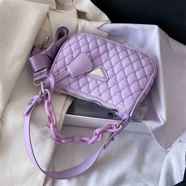 

women's luxury designer new summer handbag red small style women's purple shoulder armpit messenger