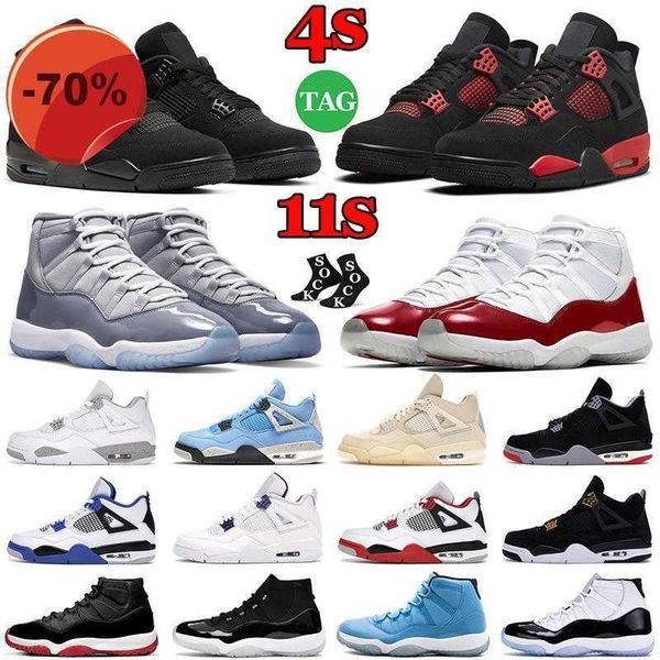 

sail 2023 4 4s mens basketball shoes sneakers 11 11s cherry cool grey concord gamma university blue fire red oreo bred black cat white cemen