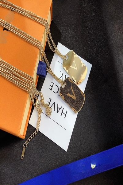 

luxury design necklace faux leather 18k gold plated stainless steel fashion womens necklaces choker chain pendant wedding jewelry 8519939, Silver