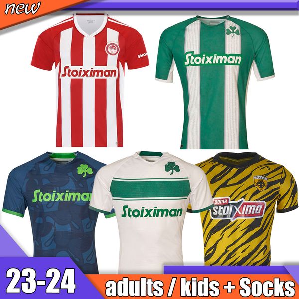 

23 24 athens masouras soccer jerseys greece olympiacos f.c kallithea james aek athens 2022 2023 panathinaikos football shirt koka fortounis, Black;yellow