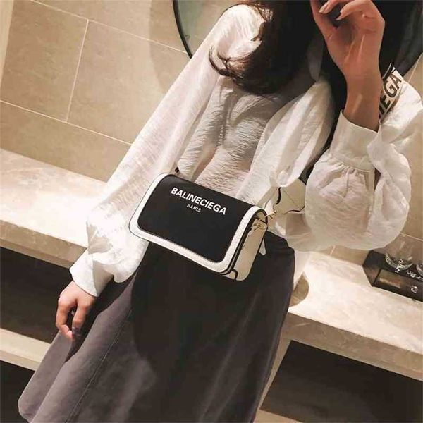 

handbag 2023 fashion women's bag leather quality handbag spring and small square wide belt shoulder female messenger canvas bag