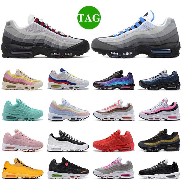 

2023 outdoor shoes 95 95s trainers sport sneakers women men triple black white multi crystal blue beige grey light charcoa volt womens mens