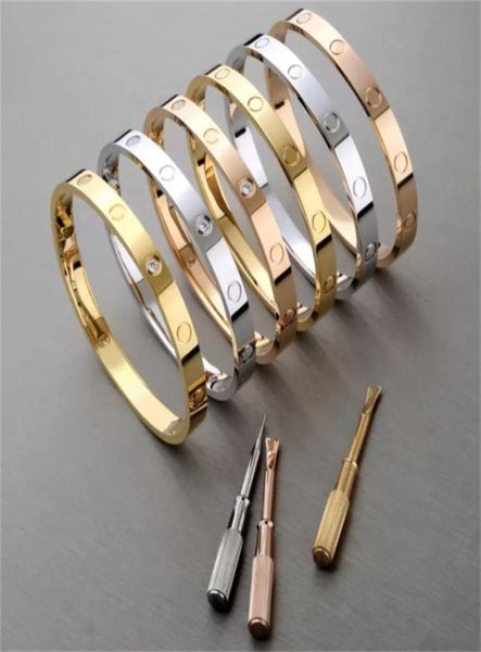 

luxury bracelet female stainless steel screwdriver couples bolt driver screw fashionable bangle alloy goldplated craft never fade9381988, Golden;silver