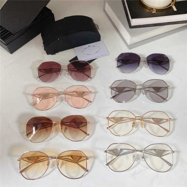 

20% off luxury designer new men's and women's sunglasses 20% off fashionable metal triangle polygon the same spr57y, White;black