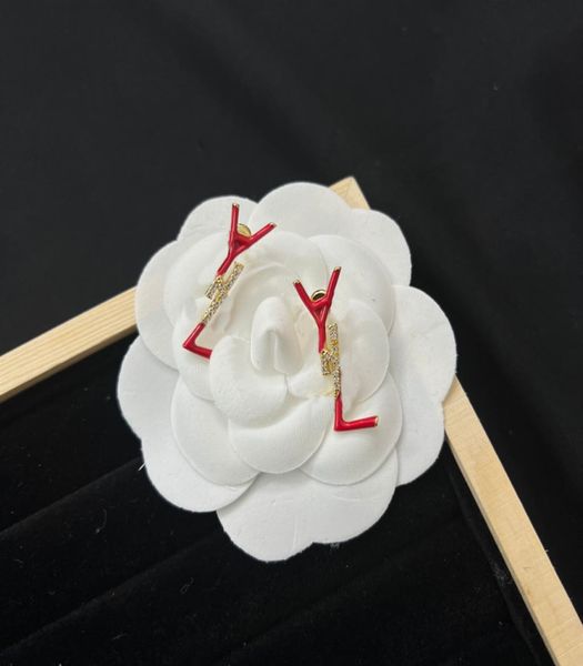 

diamond stud earrings designer jewelry fashion balck silver earring for women party studs red hoops wedding love engagement for br4443344, Golden;silver