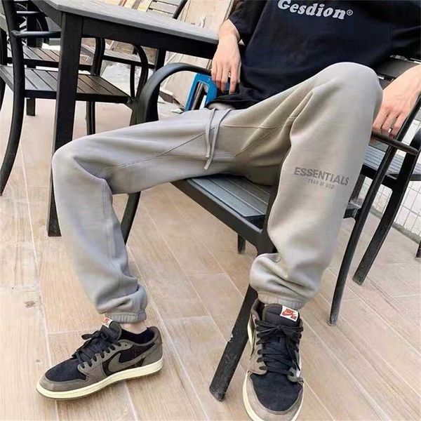 

80% off factory outlet online us high street trendy pants sports leggings pants for men women autumn and winter plush 2110a4, Black;white