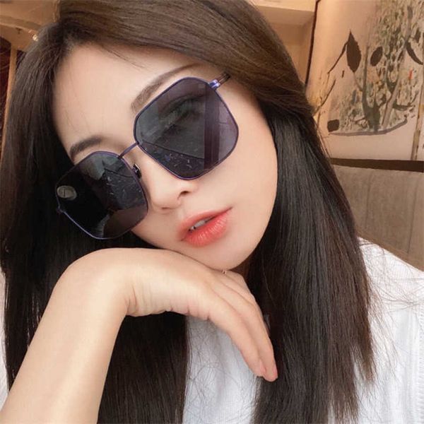 

fashion men's outdoor sunglasses fashionable personality ins net red same style women metal big square, White;black