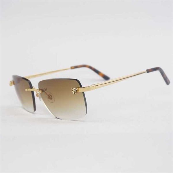 

40% off luxury designer new men's and women's sunglasses 20% off vintage rimless style men oculos shade metal frame square gafas w, White;black