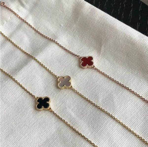 

clover bracelet 3colors designers fashion design double side 4-clover charm bracelets 18k gold stainless steel luxury bracelet mini jewelry, Golden;silver
