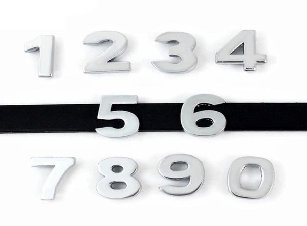 

new 8mm plain slide numbers quot09quot 20 pcslot can choose each number slide charms fit diy wristband belt bracelet ls8900282, Golden;silver