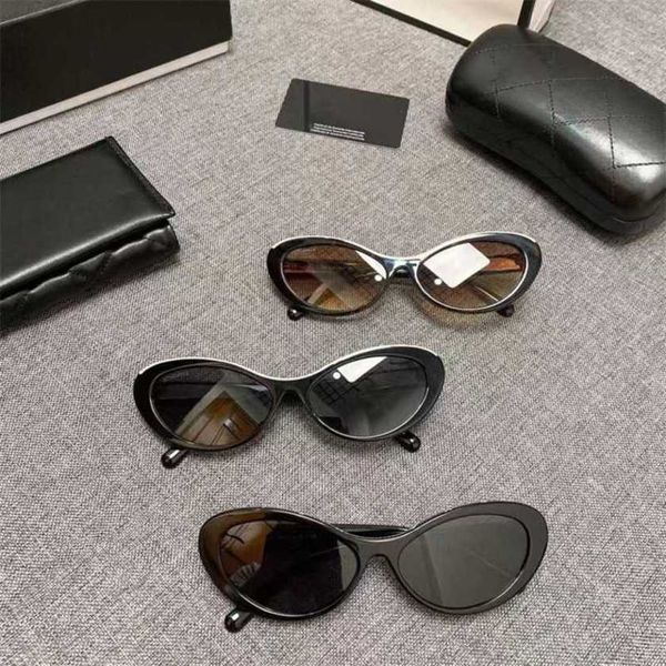 

40% off luxury designer new men's and women's sunglasses 20% off ch5416 oval cat's eye same letter plate, White;black