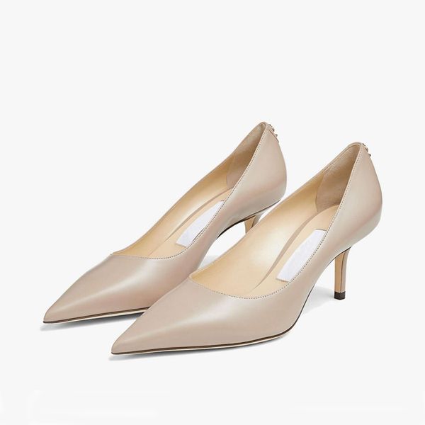 

fashion elegant women pumps sandals london love 65 mm italy lady classic nude matte leather pointed toe badge designer wedding party sandal, Black
