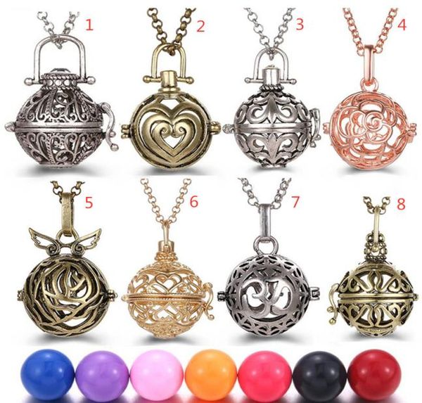 

chime music angel ball caller locket necklace pendant vintage pregnancy necklaces aromatherapy essential oil diffuser accessories 5489138, Silver