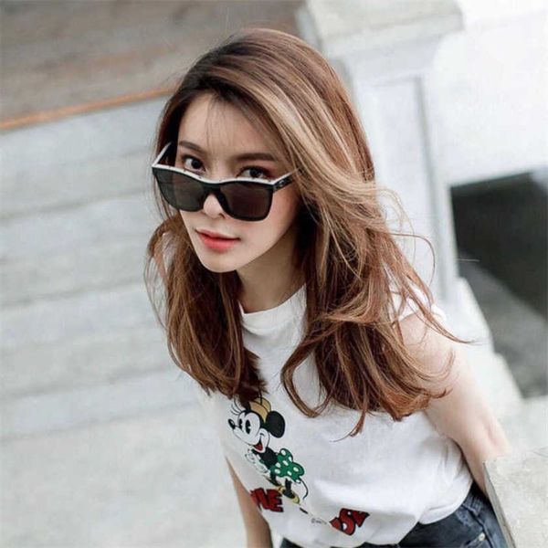 

fashion men's outdoor sunglasses one-piece lens color blocking frame anti ultraviolet net red ch5418, White;black