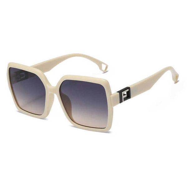 

30% off luxury designer new men's and women's sunglasses 20% off personalized large frame plain mirror square fashion, White;black
