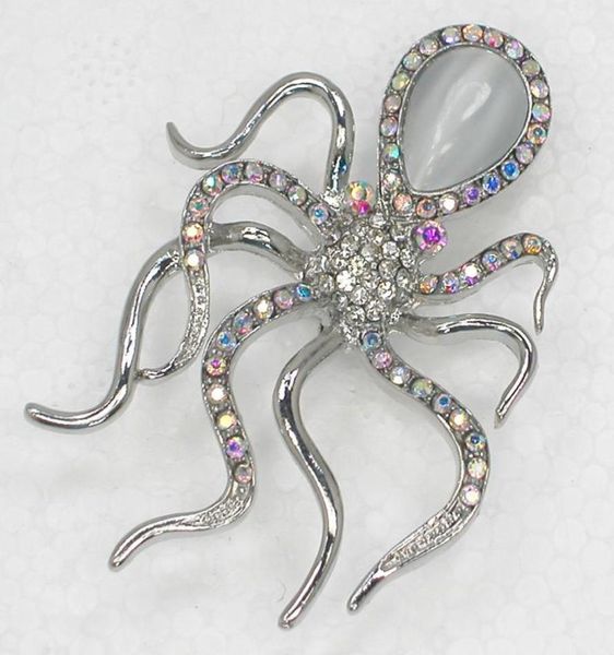 

12pcslot whole crystal rhinestone faux opal ocs pin brooch fashion costume brooches jewelry gift c2646352857, Gray