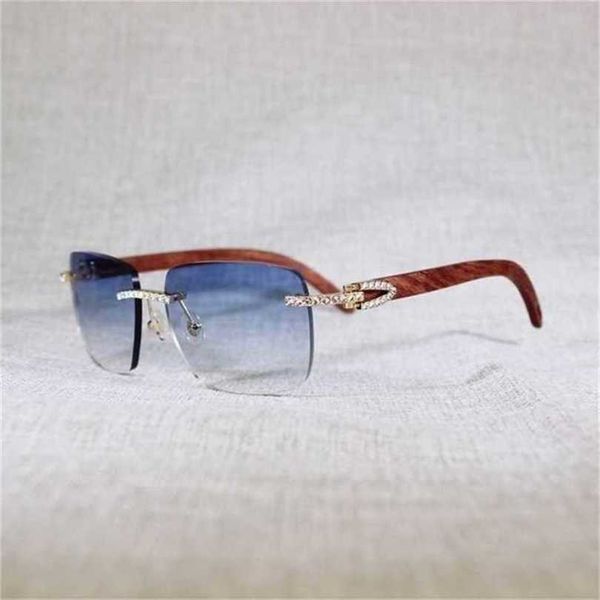 

men's luxury designer women's sunglasses vintage rhinestone rimless men natural buffalo horn peacock wood square eyeglasses women, White;black