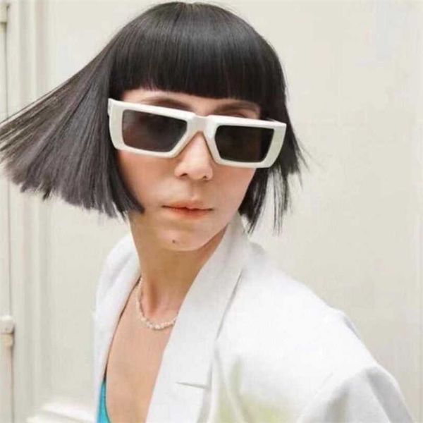 

men's luxury designer women's sunglasses family's future science technology ins net red same concave silver, White;black