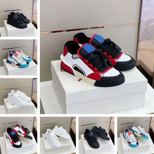 

with box 23s/s brand new roma sneakers shoes suede & leather walking brand designer calfskin nappa trainers comfort lifestyles footw clf, Black