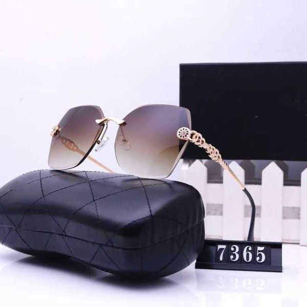 

luxury designer sunglasses 20% off overseas frameless travel fashion glasses 7365, White;black