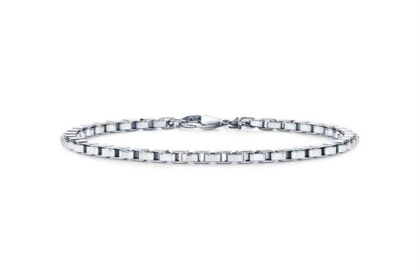 

link chain runda venetian link bracelet in metal stainless steel for men women classic jewelry206u4116033, Black